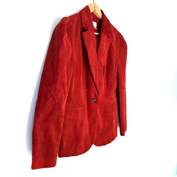 A New Day | Orange Corduroy Blazer Size 4 - Picture 3 of 11